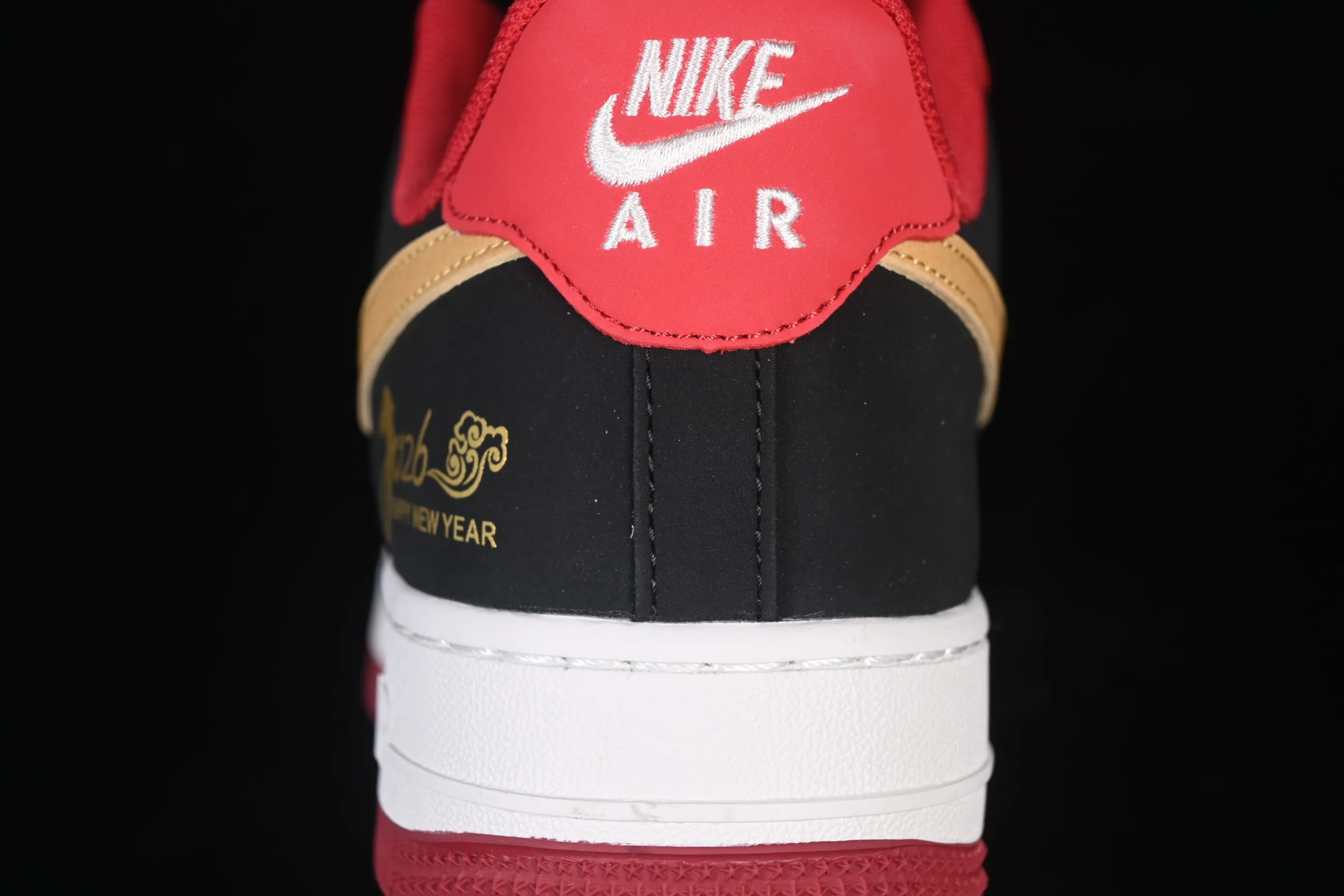 All categories Nk Air Force 1 Air Force series Nk Air Force 1 Low Air Force low top Nike Air Force 1'07 Low Year of the Horse limited edition red, black and gold contrast Air Force 1 low top casual sneakers JP2026-139